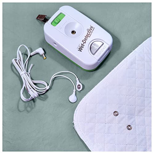 Wet Detective Bedwetting Kit, Incontinence & Bedwetting Alarm System, Includes 2 Sensor Pads