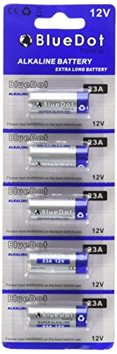 PKCELL 23A A23 23AE MN21 12v Battery Keyless Car Remote Control Replacement - 5 Count