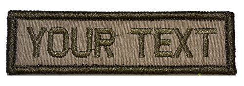 Customizable Text 1x3 Patch w/Hook Fastener Rectangular Patch - Coyote Brown