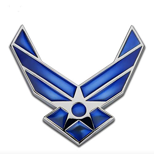 3D Metal Badge US Air Force USAF Blue Wings Car Emblem Sticker Decal (Air Force)
