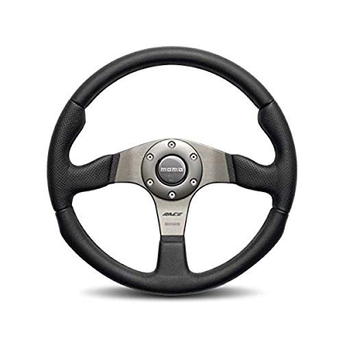 Momo RCE35BK1B Race 350 mm Leather Steering Wheel,Black