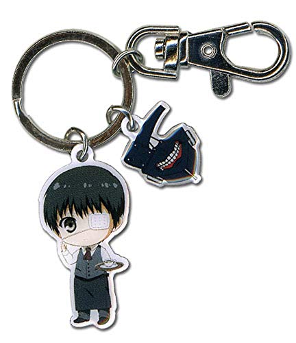 Great Eastern Entertainment Tokyo Ghoul- SD Kaneki & Mask Metal Keychain Multi-colored, 2'