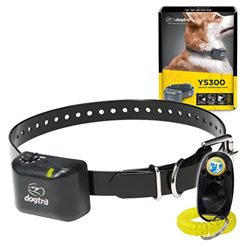 Dogtra YS300 Anti Bark Dog Collar for Small and Medium Dogs, Adjustable 6 Stimulation Levels, Vibration Warning, Low to Medium Output, Waterproof, Rechargeable w/PetsTEK Clicker