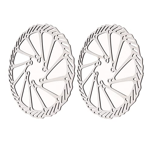 Bike Disc Brake Rotors, Disc Brakes Steel High Hardness Lightweight Good Ventilation 2 Pcs with Screw for Replacement(180mm)