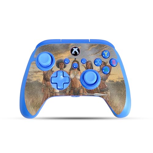 Glossy Glitter Gaming Skin Compatible with PowerA Xbox Series X|S Enhanced Wired Controller - African Queens - Premium 3M Vinyl Protective Wrap Decal Cover | Crafted in The USA by MightySkins