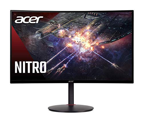 Acer Nitro XZ270 Xbmiipx 27' 1500R Curved Full HD (1920 x 1080) VA Zero-Frame Gaming Monitor with Adaptive Sync, 240Hz Refresh Rate and 1ms VRB (Display Port & 2 x HDMI 2.0 Ports) , Black