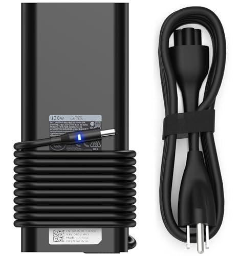 Replacement Dell 130W AC Adapter Laptop Charger for Dell XPS 15 7590 9530 9550 9560 9570 Precision 5510 5520 5530 5540 M3800 M2800 P/N 0V363H HA130PM130 DA130PM130 06TTY6 0RN7NW Power Supply Cord