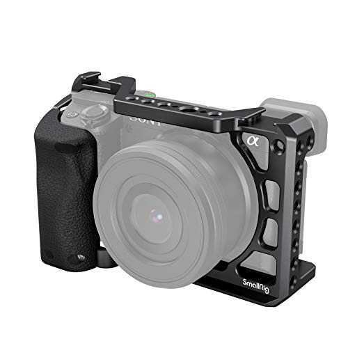 SmallRig Cage with Silicone Handgrip & Cold Shoe for Sony a6100, a6300, a6400-3164