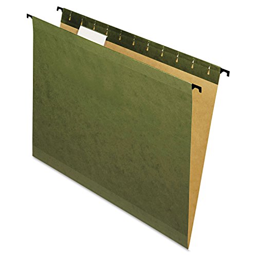 Pendaflex SureHook Reinforced Hanging Folders, Letter Size, Standard Green, 20 per Box (8-1/2 x 11)