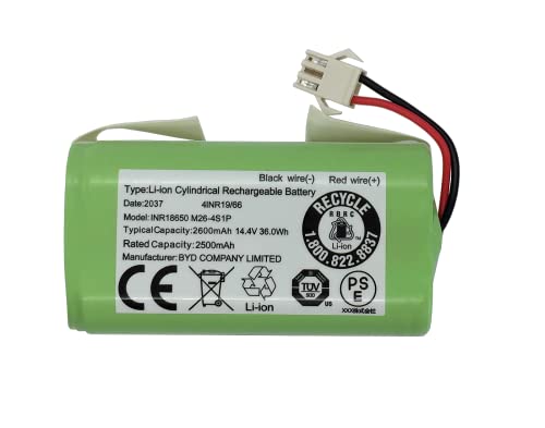 AnhoTech Replacement Battery Compatible with Ecovacs Deebot N79S, 500, N79, DN622 and Eufy RoboVac 11, 11S, 12, 15C, 25C, 30, 30C, 35C Robot Vacuum Cleaners, 2600mAh, 14.4v