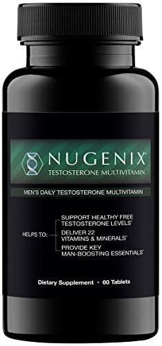 Nugenix Men's Daily Testosterone Multivitamin - 19 Vitamins and Minerals, Supports Free Testosterone