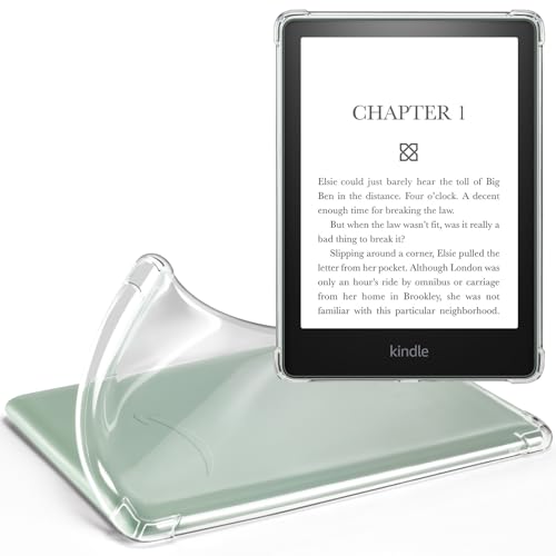 iDLEHANDS Clear Case for All-New Kindle Paperwhite 11th Gen 2021 & Signature Edition(6.8') -Ultra Slim Lightweight Flexible Transparent TPU Soft Skin Bumper Back Cover，Clear
