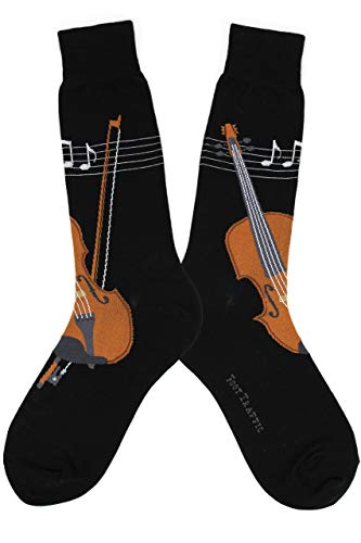 Foot Traffic Music Themed Socks for Men (Musical Strings)