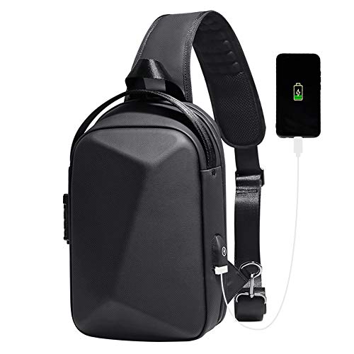 JUMO CYLY Anti-Theft Sling Chest Bag, Waterproof Crossbody Shoulder Bag Backpack Travel Casual Daypack with USB Charging Port