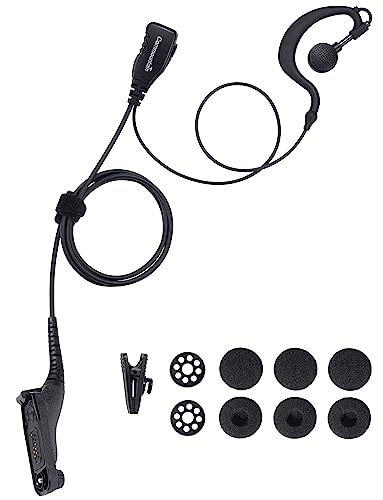 Single Wire Earhook Earpiece for Motorola Radios XPR6380 XPR6580 XPR7380 XPR7580 XPR7350e XPR7380e XPR7550e XPR7580e XPR 7350e XPR 7550e XPR 6380 6580 7380 7580 7380e 7580e, G Shape Headset