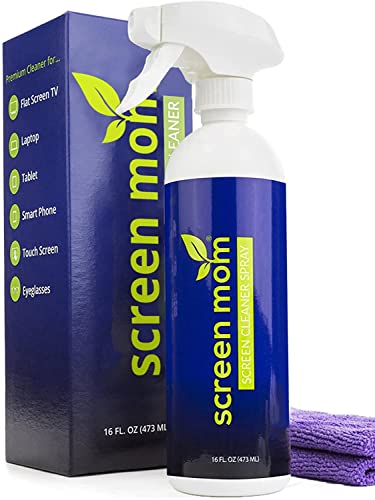 Screen Cleaner Kit - Best for LED & LCD TV, Computer Monitor, Laptop, and iPad Screens – Contains Over 1,572 Sprays in Each Large 16 Ounce Bottle – Includes Premium Microfiber Cloth