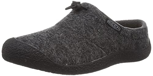 KEEN Men's Howser 3 Slide Comfy Durable Slippers, Charcoal Grey Felt/Black, 13