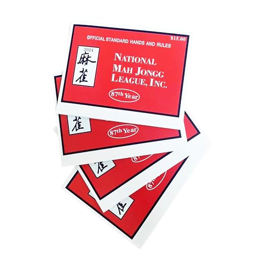 Mahjong Cards 2024, 4 PCS Mahjong Cards 2024 Large Print, National MahJongg League 2024 Standard Size Card - Mahjongg Cards - Official Hands and Rules