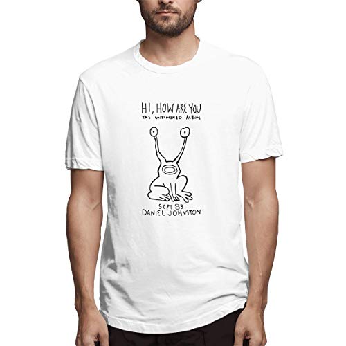 Daniel Johnston Hi How are You T-Shirt Men's Leisure Sports Multi-Functional Cotton Short-Sleeved Tee Top Vest White