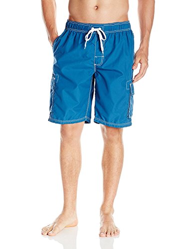 Kanu Surf Men's Barracuda Swim Trunks (Regular & Extended Sizes), Denim Blue, X-Large