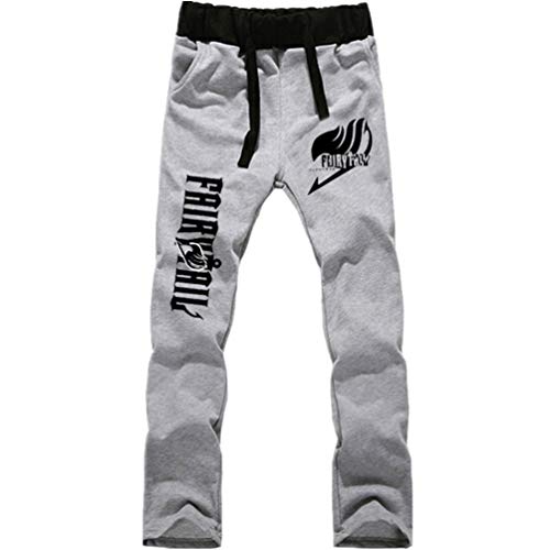 COGA Fairy Tail Etherious Natsu Dragneel Athletic Gym Jogging Sweatpants Xmas Gift (Guild-Gray,L)