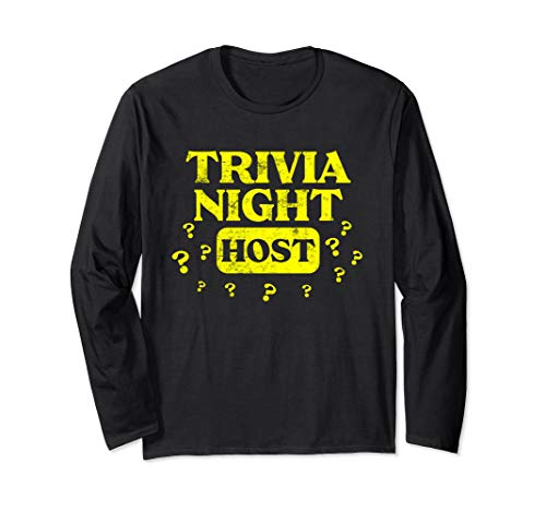 Trivia Night Host Quiz Game Entertainer Moderator Emcee Long Sleeve T-Shirt
