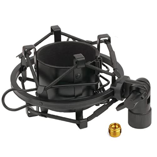 Weymic Black Universal Microphone Shock Mount for Large Diameter Diameter 48-51mm Condenser Microphone Metal Construction