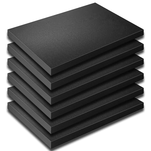 4 PCS Black Foam Padding- 16x12x1 Inch Polyurethane High Density Foam Cuttable Black Foam Sheet Packing Foam Pad Cushioning Inserts for Packing Cases and Crafts