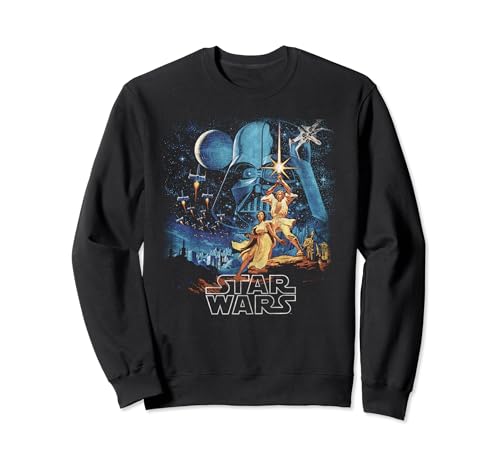 Star Wars A New Hope Faded Vintage Poster Sweatshirt Sweatshirt