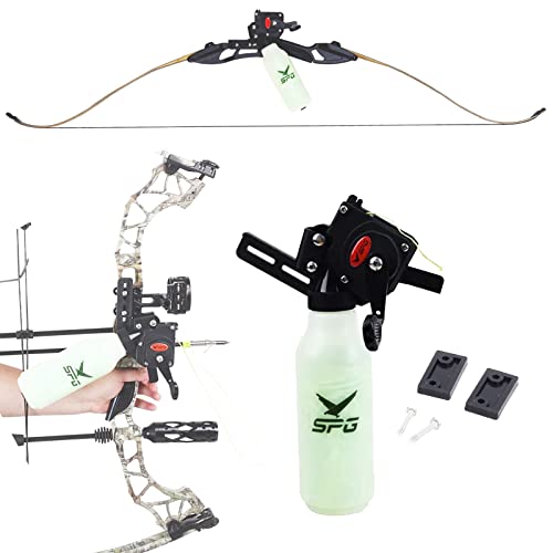 SOPOGER Archery Bottle Bowfishing Reel - Bottle Bowfishing Reels Kits Mount on Bow, Fishing Reel Hunting Shooting Fish for Compound Bow Recurve Bow Right Hand