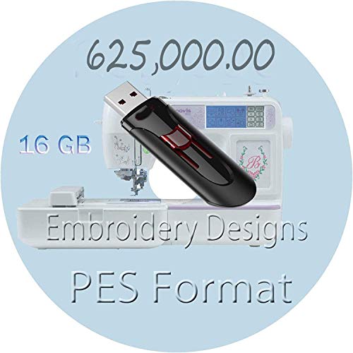 Embroidery Designs 550,000 PES Format Characters Embroidery Designs for Brother Machine PES Format On USB Memory