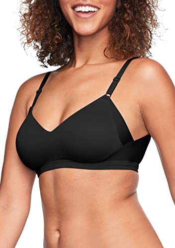 Warner's womens No Side Effects Underarm and Back-smoothing Comfort Wireless Lift T-shirt Rn2231a T Shirt Bra, Black, Medium US