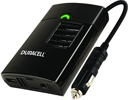 Battery-Biz Duracell Power DRINVP150 Portable Power Inverter, 150 Watt Peak (130w Continuous), Black