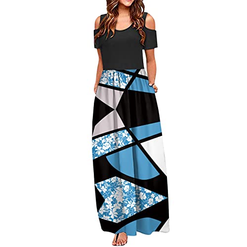 Women's Summer Casual Short Sleeve Crewneck Swing Dress Loose Fit Generic, Fits But Dress Collared Dress Mother of Bride Dresses Seyumixi Dress Famous Dresses Knee Length Dresses Plus Size