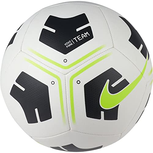 NIKE Unisex's NK Park - Team Recreational Soccer Ball, White/Black/(Volt), 5