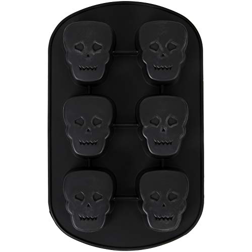 Wilton Halloween Skull Non-Stick Silicone Mold, 6-Cavity