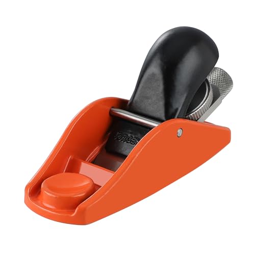JORGENSEN NO.102 3.5' Mini Wood Planer, Mini Hand Planer for Woodworking, Block Plane, Small Hand Plane for Trimming, Wood Planing, Craft - Wood Plane with Ductile Iron Body, Adjustable Cutting Depth