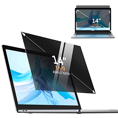 Laptop Privacy Screen 14 Inch, Removable 16:9 Aspect Privacy Filter Screen Protector for 14 Inch Laptop, Privacy Screen Anti Peeping