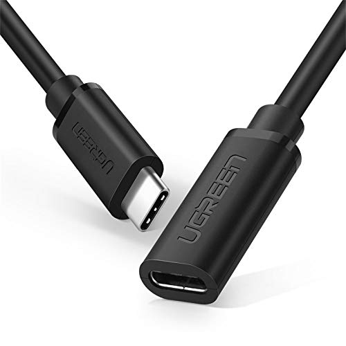 UGREEN USB Type C Extension Cable (10Gbps), USB 3.2 Type C Male to Female Fast Charging, Compatible with MacBook Pro iPad Pro Dell XPS Surface Switch DJI Mavic Dongle Hub,1.5FT