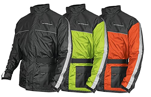 Nelson-Rigg Solo Storm Rain Jacket, Waterproof, Breathable, and Packable, Black, Large