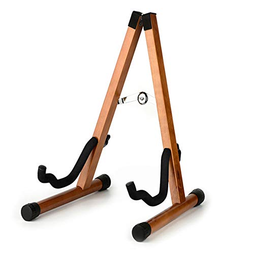 Koldot Wooden Guitar Stand for Acoustic Electric Bass Classical Guitar Banjo Ukulele Portable Folding A-Frame Travel Guitar Stand
