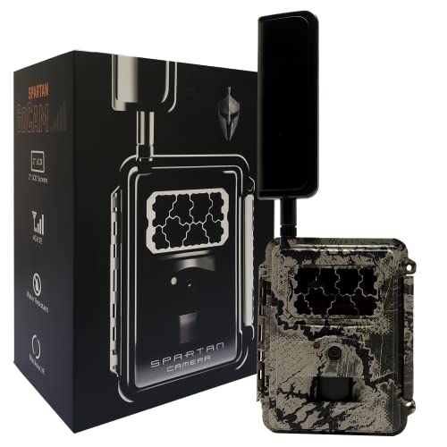Spartan Gocam 4G LTE Trail Camera, Free Roaming in US, Remotely Update Camera Settings, Fully Configurable via App, HD Video, HD Photo, Blackout Flash, Hunting, Security, Surveillance, Areus camo