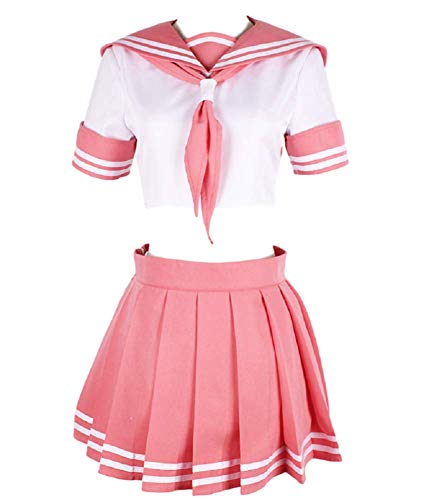 GK-O Fate Apocrypha FGO Astolfo Cosplay Costume Pink Sailor Suit JK Uniform (Asian Size X-Large)