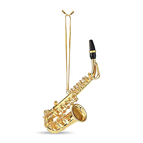 Broadway Gift Company Musical Instrument Christmas Ornament (4.5' Gold Saxophone)