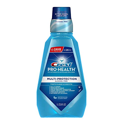 Crest Pro Health Multi-Protection Mouthwash with CPC (Cetylpyridinium Chloride), Clean Mint, 1L (33.8 fl oz)