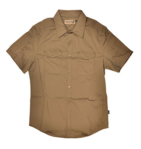 HAZARD 4 Mechanic: Collar Stretch Work Short Sleeve Shirt - Coyote (Medium)