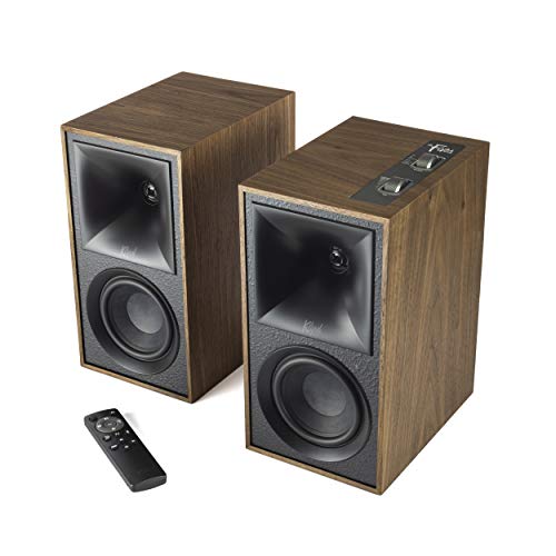 Klipsch The Fives Powered Bookshelf Speakers with HDMI-ARC in Walnut