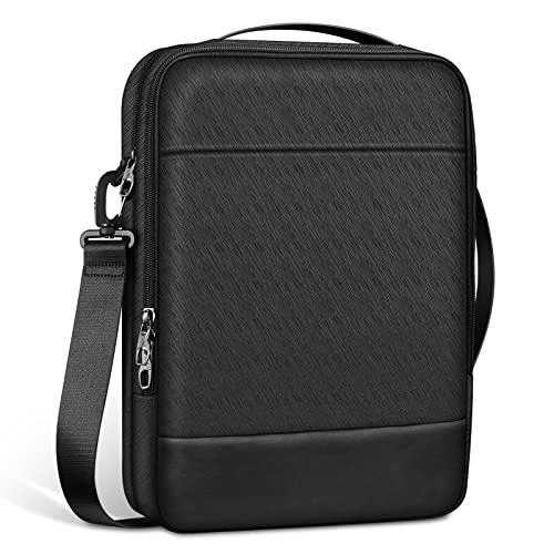 Fintie Laptop Shoulder Bag Briefcase for MacBook Air 15, MacBook Air 13.6, MacBook Pro 14, MacBook Air 13, MacBook Pro 13, Dell XPS 13, 13.5' Surface Laptop, 13' Samsung Lenovo HP Acer Laptop, Black