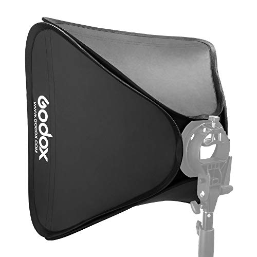 Godox 24'x24'/60cmx60cm Portable Collapsible Softbox Kit for Camera Photography Studio Flash fit Bowens Elinchrom Mount