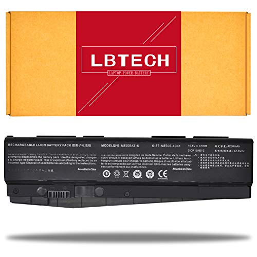 LBTECH N850BAT-6 Battery for Clevo N850 N850HC N850HJ N850HJ1 N850HK1 N850HN N870HC N870HJ1 N870HK1 Series 6-87-N850S-6E71 6-87-N850S-6U71 6-87-N850S-4C4 10.8V 47Wh